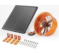 Évacuation solaire Ventilateur Ventilation Φ400x150mm y compris thermostat pour une ventilation efficace de la maison