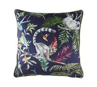 Evans Lichfield Coussin Garni de Plumes Jungle Lémure, Bleu, 43 x 43 cm