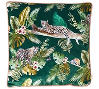 Evans Lichfield Jungle Leopard Housse de Coussin Vert 43 x 43 cm