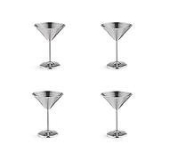 Evarbuild Lot de 4 en acier inoxydable, 227 g, en métal, incassable, durable, finition polie miroir