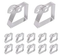 EVBOTGEE 12pcs Lot de à Nappe en Acier Inoxydable - en Forme de Feuille - Antidérapantes - Coupe-Vent - pour Jardin à bière, Pique-Nique, Camping - Design Monobloc