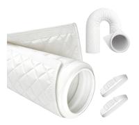 EVBOTGEE Gaine Isolante Climatisation- 150 x 53 cm- Avec sangles de serrage | Oxford Manchon Isolant Tuyau Climatisation pour Tuyau de 14,7 à 15,2 cm, pour la Maison et le Bureau