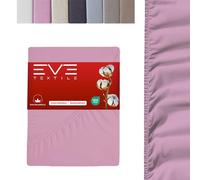 EVE - Drap-housse textile - 100 % coton - Drap-housse, drap de lit, en jersey - 1 x rose, 160 x 200 cm