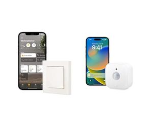EVE Éclairage intelligent - Light Switch, Interrupteur lumineux intelligent + Motion (Matter) - Détecteur de mouvement avec capteur de lumière, Matter & Thread - Routeur Thread Border requis