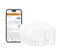 Eve Lot de 4 thermostats intelligents pour Chauffage au Sol | Contrôle de chauffage au sol pour Alexa, Apple, Google, application et commande vocale, contrôle précis de la pièce