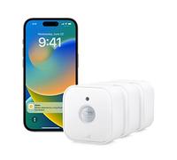 Eve Motion (Matter) Lot de 3 - Détecteur de mouvements Intelligent avec capteur de luminosité, IPX3, Fonctionne avec Apple Home, Alexa, Google Home, SmartThings, Nécessite Un concentrateur