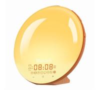 Eveil lumière led - Maisoré - 17x17x5,5cm - Extinction programmée 9 Sons naturel Réveil simulateur d'aube crépuscule Fonction snooze