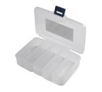 Evenoonest Boîte de rangement en plastique transparent avec 5 compartiments | Matériau transparent, identification facile des pièces, taille compacte de 14 cm, plastique durable, utilisation à domicile