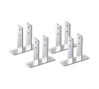 Evenoonest Kit de matériel de montage mural pour urinoir | Lot de 4 supports de séparation de salle de bain en acier au carbone 10 x 7 x 3 cm Blanc Fixation murale et panneau