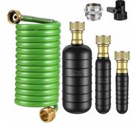 Evenoonest Kit de vidange 3 pièces pour enlever les bouchons avec tuyau de 3 m et adaptateur en laiton, convient aux tuyaux de 3 à 15,2 cm pour cuisine, salle de bain et canalisations extérieures