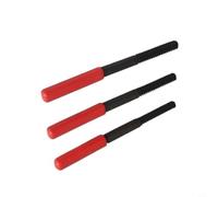 Evenoonest Lot de 3 limes de réparation de filetage externe, double tête | Outil de restauration pour acier forgé, 215 mm, noir et rouge, réparation de filetage extérieur, atelier, 3 pièces