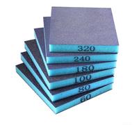 Evenoonest Lot de 6 blocs de ponçage en mousse souple pour bois et métal | Assortiment de grains 60-320, utilisation humide et sec, réduit la poussière, s'adapte à la paume de la main, bois, métal