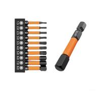Evenoonest Magnétique pour Torx Bit Set pour Power Driver Bits pour CR-V | Embouts à six pans creux pour acier CR-V, 50/65 mm, support magnétique, pour perceuses et tournevis électriques