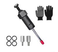 Evenoonest Outil de débouchage de mamelon de graisse avec adaptateurs M6/M8 | Nettoyant pour raccords en acier allié - 19,5 x 3,5 / 14,2 x 3,5 cm - Noir - Débloque les raccords - Pour machines et camions