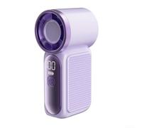 Evenoonest Ventilateur portable compact de 8,9 cm - Débit d'air puissant de | Avec affichage numérique, 6 réglages de vitesse, 3000 mAh pour batterie rechargeable pour mini ventilateur