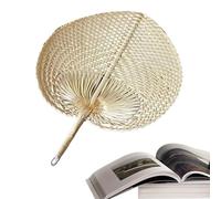 Éventail à main en raphia naturel, tissage de décoration murale rustique, feuilles de palmier, éventails en raphia | pour maison, mur, mariage, fête, salon, chambre à coucher, camping d'été, extérieur