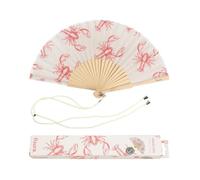 Éventail - FISURA - Homards - Bois - Textile - 42,5 x 23 cm