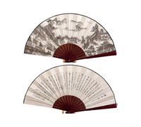 Éventail mural du patrimoine chinois fabriqué en soie et motifs traditionnels pour un style d'intérieur riche en culture (4)