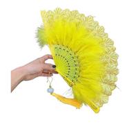 Éventail pliable pour femme, éventail à main en plumes de dinde pour mariage, plumes faites à la main pour travaux manuels, éventail, noir et blanc, pour femme, décoration de danse, accessoires de