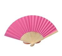 Éventail pliant portatif en bambou | Soie de dentelle pliante multicolore: accessoires faits à la main for scène de fête de danse de mariage(Dark Pink)