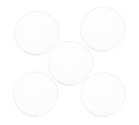 Éventail Rond Pliable Portable D’été, Lot de 5 Pièces Décoratif | Plastique et Tissu, Tenue à Main, Léger, Blanc, pour Fêtes, Mariage, Extérieur