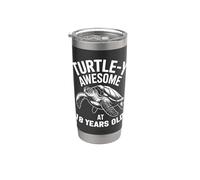 Éventail Tortue de mer 18 ans Motif Anniversaire Gobelet isotherme en acier inoxydable double paroi