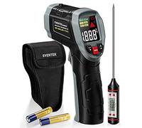 Eventek Thermomètre Infrarouge, [3 in 1] -50°C~600°C (-58°F~1112°F) Sans Contact Laser Avec Emissivité Réglable pour Cuisine/Réparation/Pizza/Industrie, Thermomètre à Viande & Sac Inclus