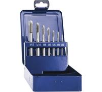 Eventus by Exact 10316 Set de tarauds pour machine 7 pièces métrique M1, M4, M5, M6, M8, M10, M12 coupe à droite DIN 371 HSS