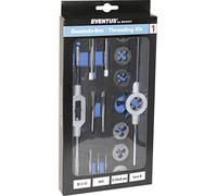Eventus by Exact 70607 Kit de taraudage 16 pièces HSS métrique M3, M4, M5, M6, M8, M10, M12