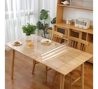 Ever Fairy 2,0 mm d'épaisseur PVC Nappe Transparente Housse de Protection, Cuisine Salle à Manger en Bois Housse Protection de Table (100 x 120 cm)
