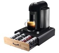Ever Rich ® Support pour dosettes Tassimo,64 pièces,Support Bosch Tassimo et tiroir de rangement,Design anti-vibrations I Livré avec un chiffon de nettoyage en microfibre (métal/noir)