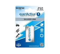 BATERÍA RECARGABLES EVERACTIVE NI-MH 6F22 9V 250 MAH SILVER LINE