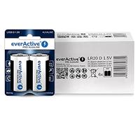 everActive D Lot de 12 Piles alcalines Mono LR20 R20 1,5 V, Haute Performance, durée de Vie de 10 Ans, 12 pièces - 6 blisters