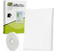 EverChoice Moustiquaire pour fenêtre - 130 x 160 cm - Blanc - 1 pièce - Polyester - Moustiquaire sans perçage - Avec bande - Découpable