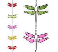 Evergreen Chaînes de pluie en verre et métal pour gouttières, 1,8 m - Chaîne de rechange pour tuyau de descente - Chaînes de pluie décoratives pour porche extérieur