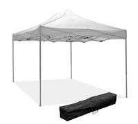Gazébo Pliable Pliable 3X4,5 Blanc Recouvert De Pvc Imperméable
