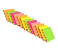 Evergreen Goods 12 Paquets Notes Autocollantes 3 ""X3"" De Couleurs VivesBlocs Sticky Notes Amovibles,5 Couleurs Par Bloc (Jaune,Rose,Orange,Vert,Pêche)100 Notes Adhésives Par Bloc