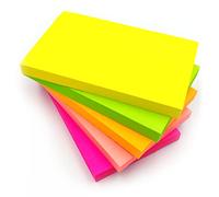 Evergreen Goods Lot de 1200 grands blocs de 1200 notes adhésives - 76 mm x 127 mm - Couleurs fluo brillantes - 100 feuilles par bloc
