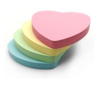 Evergreen Goods Lot De 4 Notes Adhésives Pastel Et Lumineuses En Forme De Coeur Pour La Prise De Notes,Les Listes De Choses À Faire Et Les Rappels Avec 100 Feuilles En 4 Couleurs