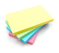 Evergreen Goods Ltd Lot de 4 Notes Autocollantes | Couleurs Pastel ou Vives - Choisissez Parmi Les Formes : carré, Rectangle, cœur, Bulle | Lot de 4 Blocs (100 Feuilles chacun - 400 Feuilles au Total
