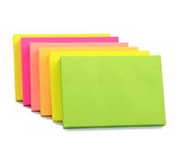 Evergreen Goods Ltd Lot de 6 blocs de notes adhésives lumineuses pour bureau, maison et école - Bloc-notes adhésifs amovibles (127 mm x 76 mm)