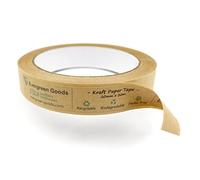 Evergreen Goods™ Ruban d'emballage kraft marron | 20mm x 30m | 1/2/3 paquets | Éco-responsable