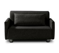 EVERGREENWEB Canapé-lit 2 Places Convertible en Lit avec Matelas 120x190 Effet Massant 0rthopédique, Extensible Sofa Bed Pliable Housse Déhoussable et Lavable Couleur Anthracite Coussins Inclus Edith
