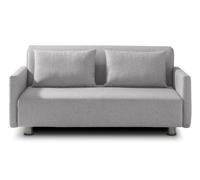 EVERGREENWEB Canapé-lit 2 Places Convertible en Lit avec Matelas 140x190 Effet Massant 0rthopédique, Extensible Sofa Bed Pliable, Housse Déhoussable et Lavable Couleur Gris, 2 Coussins Inclus | Edith