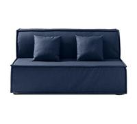 EVERGREENWEB Canapé-lit 3 Places Convertible en Lit avec Matelas Double 160x190 Effet Massant 0rthopédique, Sofa Bed avec Housse Déhoussable et Lavable Couleur Bleu, Coussins Ultra-Doux Inclus, Ellen