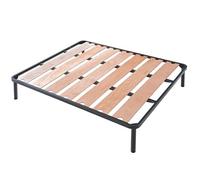 EVERGREENWEB Lit sommier avec Larges Lattes en Bois Orthopédique avec 4 Pieds Amovibles, Structure de Support en Fer Renforcé, Base Encastrée pour Tous Types de Lits et Matelas | Lime (180x200 cm)