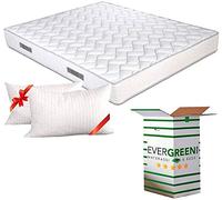 EVERGREENWEB Matelas 160x190 cm + Oreillers GRATUIT Mousse Anatomique - Épaisseur 20cm - Mousse H.R - Système Triple Couche - 7 Zones de Confort - Indépendance de Couchage Ergonomique Hypoallergénique