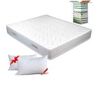 EVERGREENWEB Matelas Double 140x200 cm - Épaisseur 25 cm - Double Face réversible - Mousse H.R - Système Triple Couche - 7 Zones de Confort - Indépendance de Couchage - Haute densité - Big Fashion