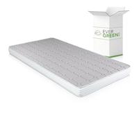 Evergreenweb Matelas Pas Cher Simple en memoire 70x190 Épaisseur 14 CM Ergonomique, Respirant. Matelas Simple en Mousse orthopédique. Revêtement Blanc hypoallergénique, Matelas d'appoint Pliant