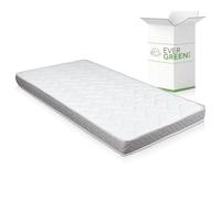 EVERGREENWEB® Matelas pliable 100x190 Hauteur 12 cm pour canapé lit ou lit d'appoint, revêtement Blanc hypoallergénique, Très Respirant, certifiés Oeko-Tex Standard 100 et CertiPur-US, Fermeté Moyenne